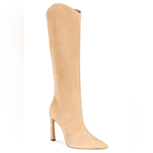 Maryana Sculpt Boot in Light Nude Tan Nubuck Suede - Schutz NWOB - Picture 2 of 5